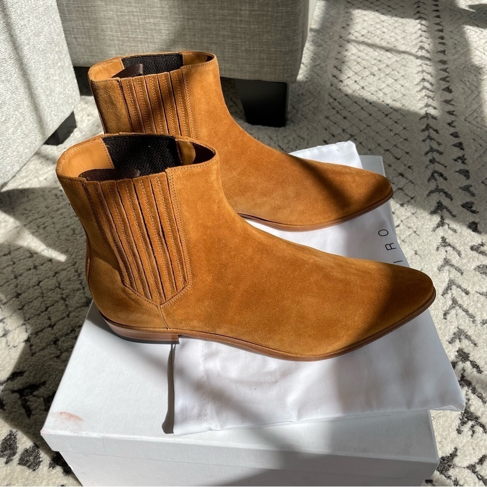 IRO Men’s Chelsea Boots in Camel Size 42 EUR Like New - Picture 3 of 15